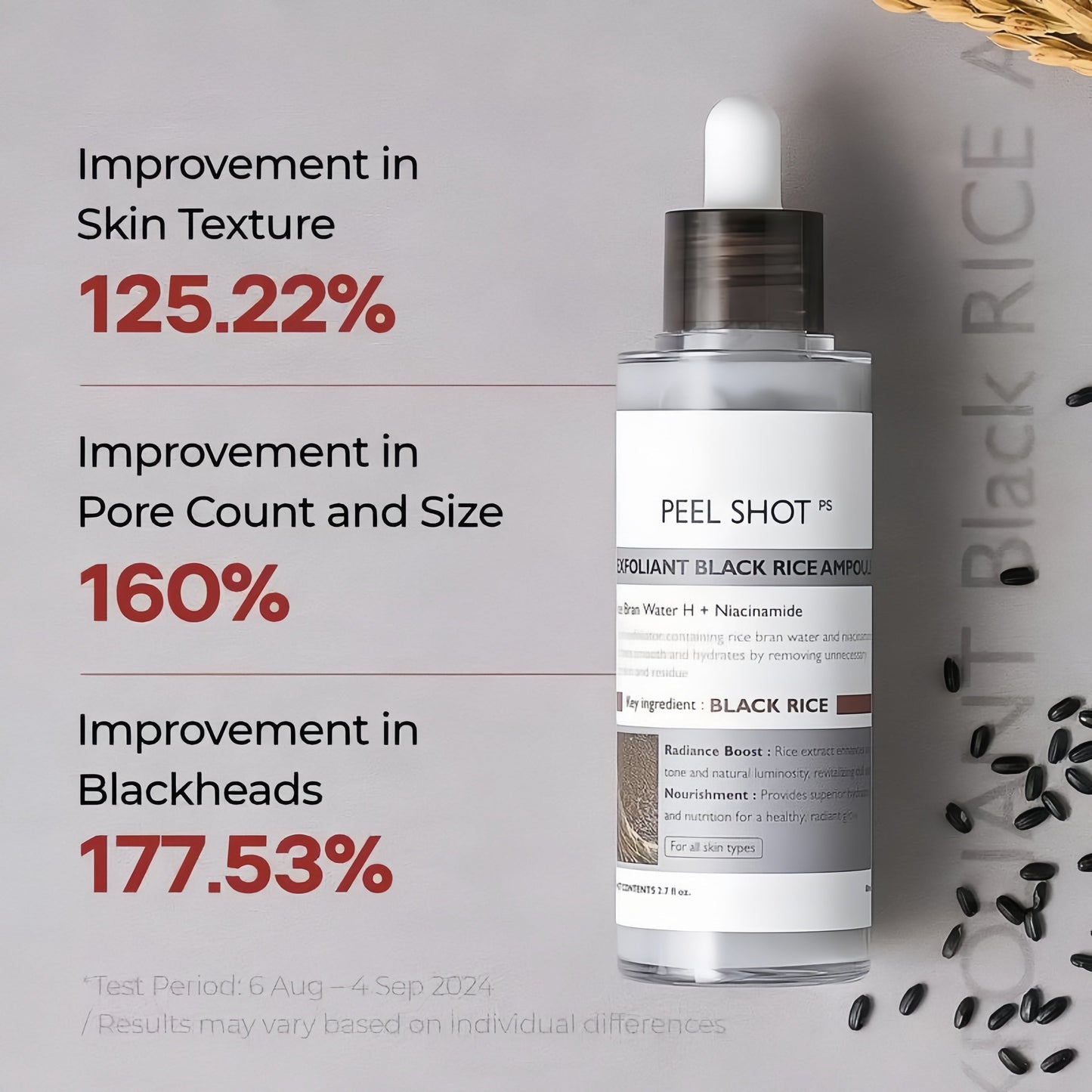 Peel Shot Glow Rice Ampoule Duo - Serums for Brightening, Exfoliating, and Moisturizing🌾