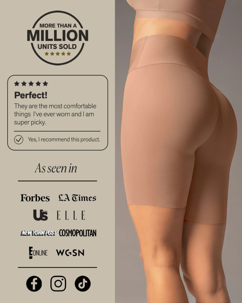⏰Hot Sale - 50% Off Today🔥Stay-In-Place Seamless Slip Shaper Shorts for Women