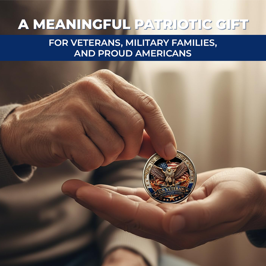 🔥Last Day 50% OFF🔥 250 Years of Freedom Veteran Tribute Coin Keychain
