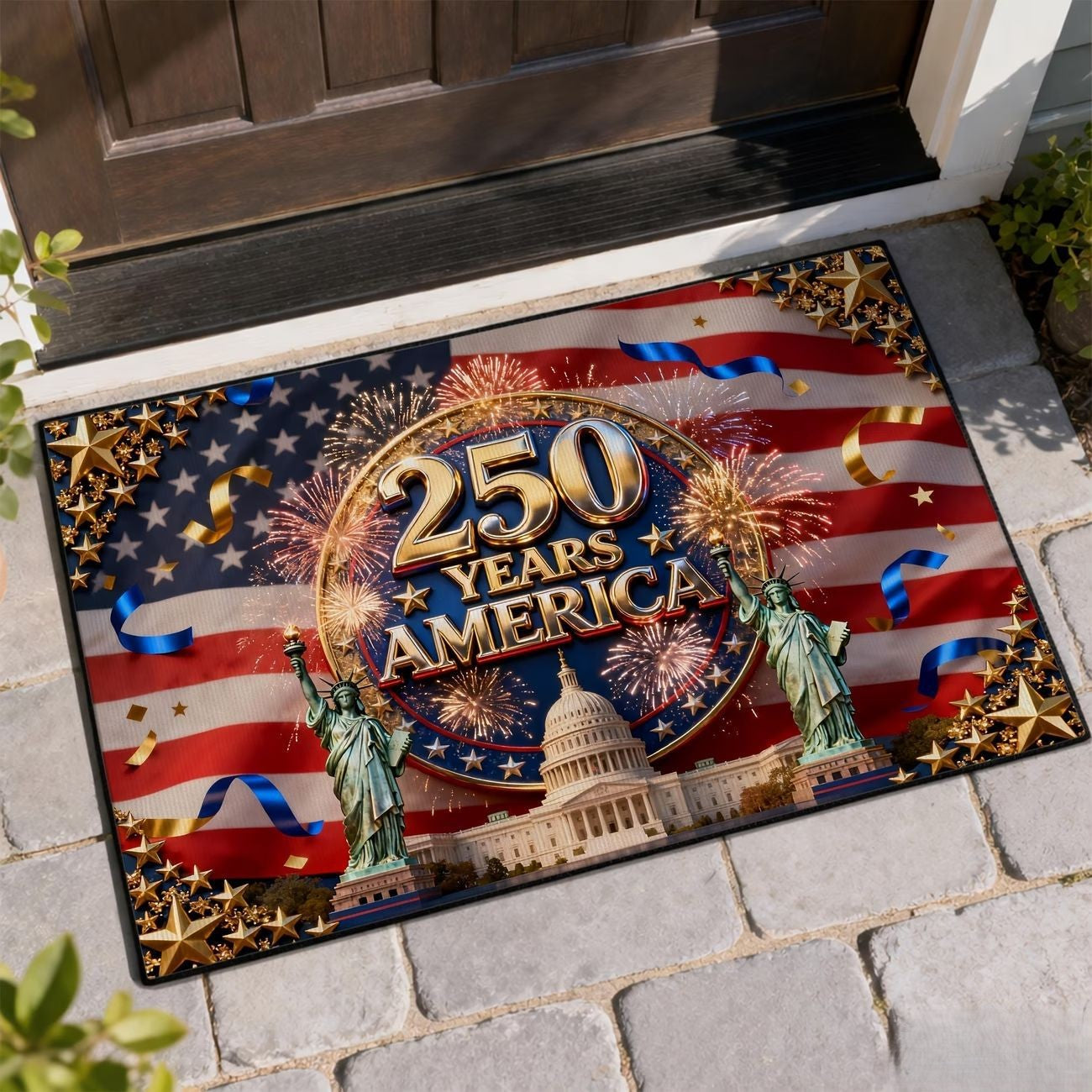 🔥Hurry—Grab the 250th Anniversary Limited Edition!🔥🎉Custom Home Decor Decorative Mat -  - Home Of The Brave🎉