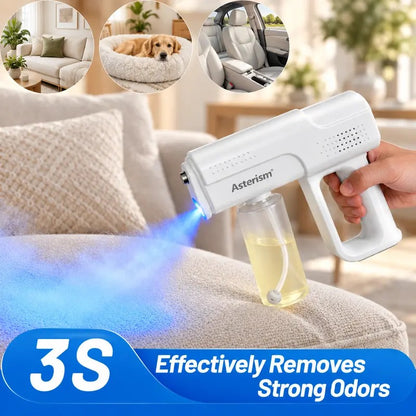 Blue Light Anti-Mite Probiotic Odor Eliminator Spray Gun Kit with 4 Refills