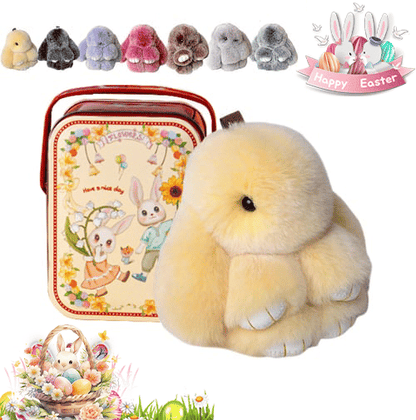 🐰Easter Cute Bunny Plush Keychain - Iron Box Gift🎁Easter Sweet Surprise