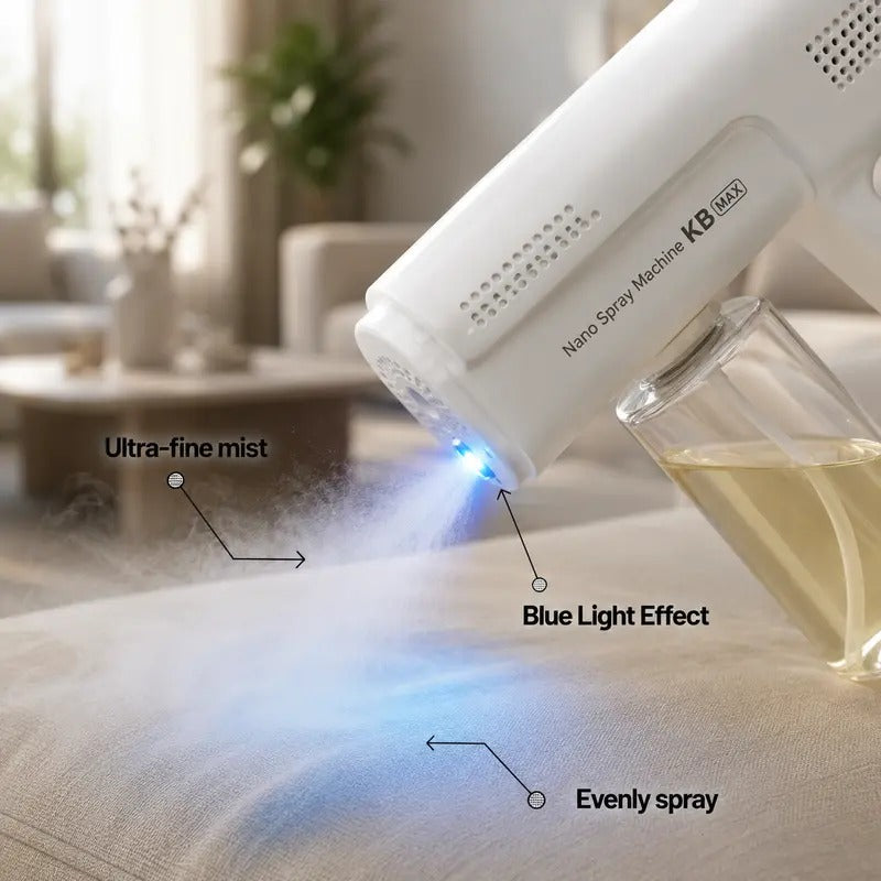 Blue Light Anti-Mite Probiotic Odor Eliminator Spray Gun Kit with 4 Refills