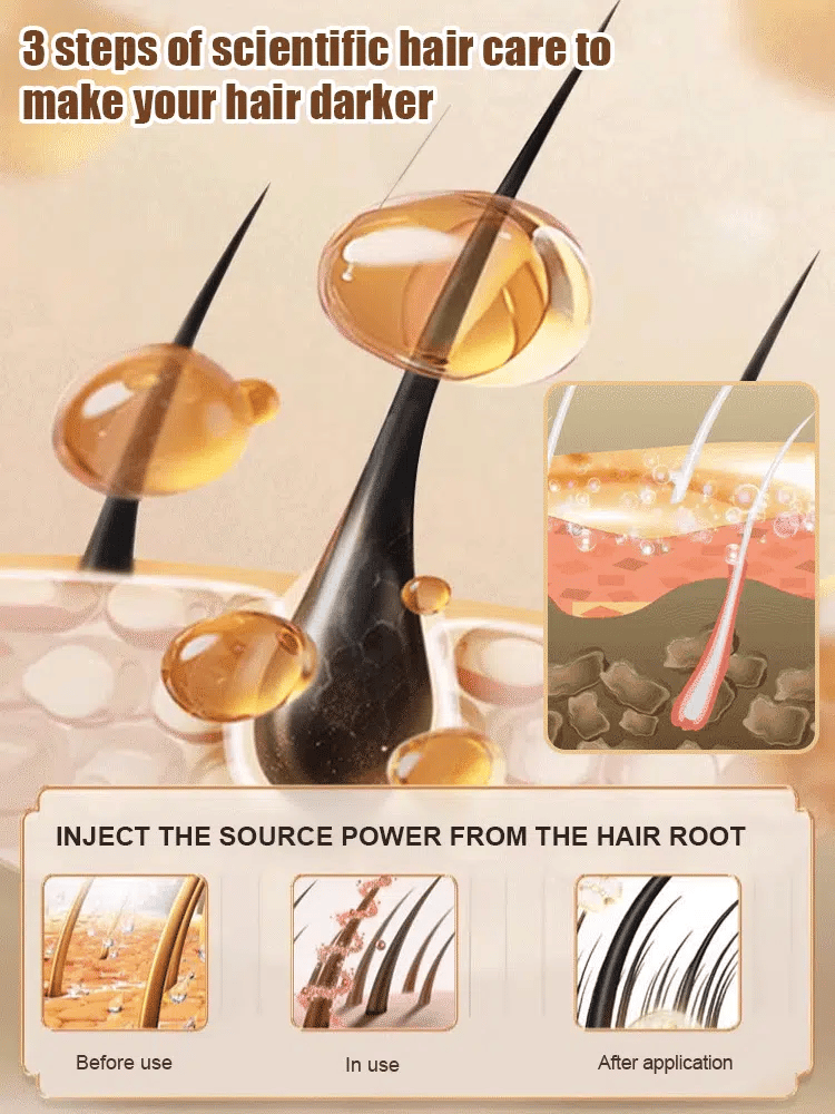 🔹 Say goodbye to hair dye worries with three cutting-edge technologies! ✅ Instant results: Plant-derived ingredients cover grays in 10 seconds, leaving your hair looking noticeably younger!