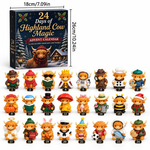 24-Day Highland Cow Advent Calendar