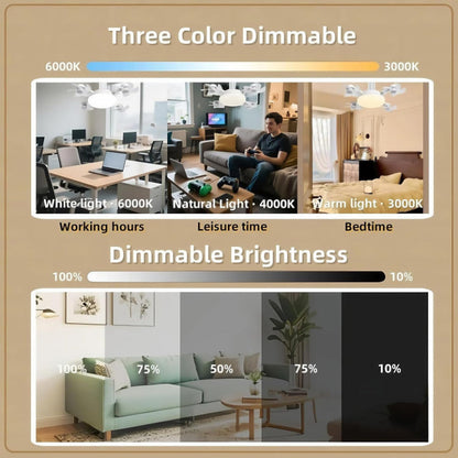 ⏰Limited Time Summer Sale 🔥-2026 Upgraded E27 Screw-In Ceiling Fan with LED Light | No Wiring Required