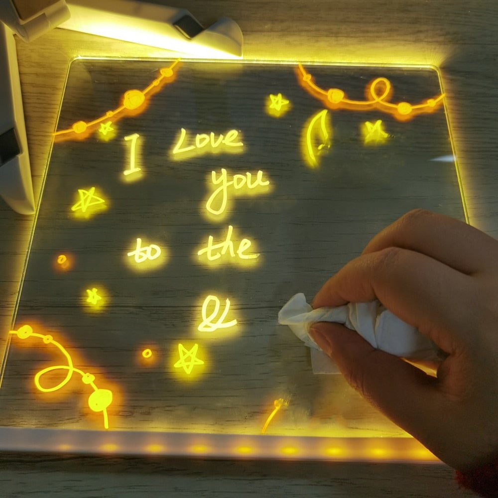 🖊️ Spark Creativity Instantly - ✨ Acrylic LED Message Board - For Vibrant, Endless Expression!