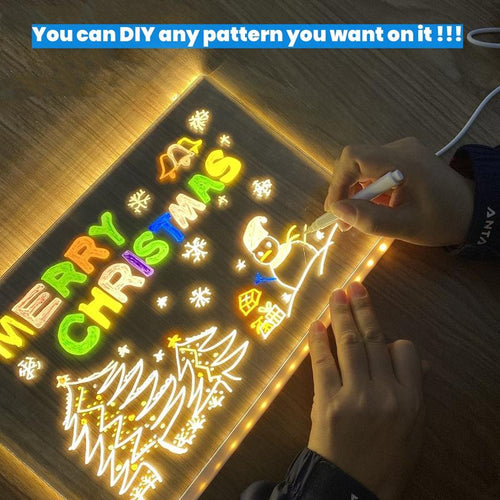 🖊️ Spark Creativity Instantly - ✨ Acrylic LED Message Board - For Vibrant, Endless Expression!