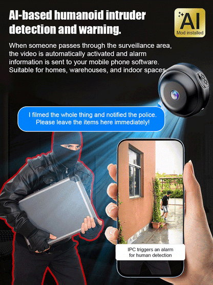 🔥【Hidden camera HD night vision】💯Tiny and installs in 1 second ⚠️Remote real-time viewing