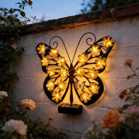 🔥2026 Hot Sales 50% OFF🔥Solar Lights Outdoor Metal Butterfly Wall Decor
