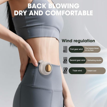 Portable Silent Mini Bladeless Electric Fan with Rotating Body and Three-Speed Adjustable Silent Cooling