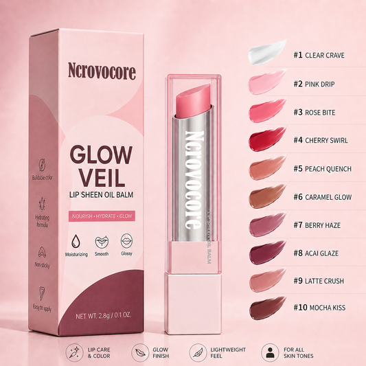 🔥Last Day Buy 1 Get 1 Free|Ncrovocore GLOW VEIL LIP SHEEN OIL BALM