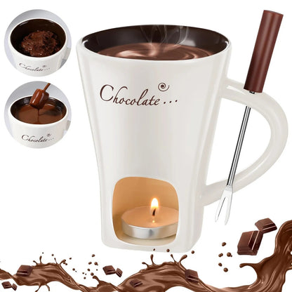 🎁Last Day Promotion 49% OFF🔥🍫 Handmade Chocolate Melting Mug – The Cozy Fondue Experience