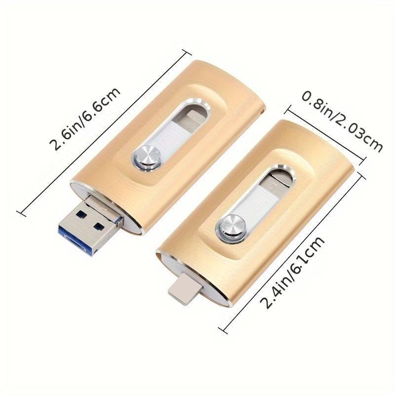⚡محرك أقراص فلاش 3 في 1، وحدة تخزين ذاكرة USB 3.0 محمولة عالية السرعة، محرك أقراص فلاش OTG مع محول Type-C مجاني للهواتف/الكمبيوتر الشخصي التي تعمل بنظام Android والمزيد من الأجهزة 