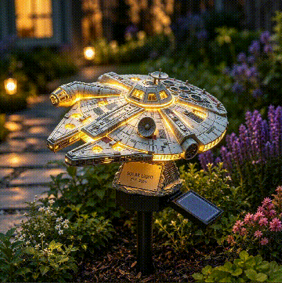🌟60th Anniversary Enterprise NCC-1701 Solar Garden Light