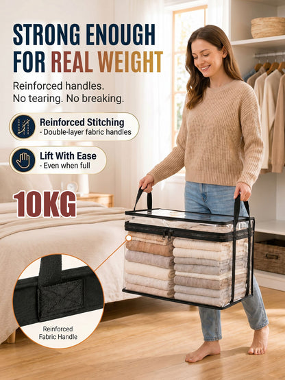 🏆 Award-Winning 29L Clear Storage Bag: Military-Grade Protection • 100% Dust-Proof • Save 50% Space • 30-Day Money Back Guarantee • Get 2 Free Today! 🚚