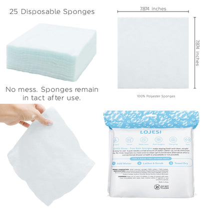 ✨Disposable Rinse Free Bathing Wipes - 25 PCS/Pack