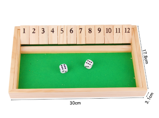 🔥Only 10 Sets Left!🕹️SHUT THE BOX-WOODEN DICE BOARD GAME