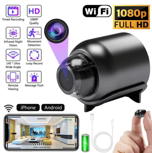 🔥【Hidden camera HD night vision】💯Tiny and installs in 1 second ⚠️Remote real-time viewing