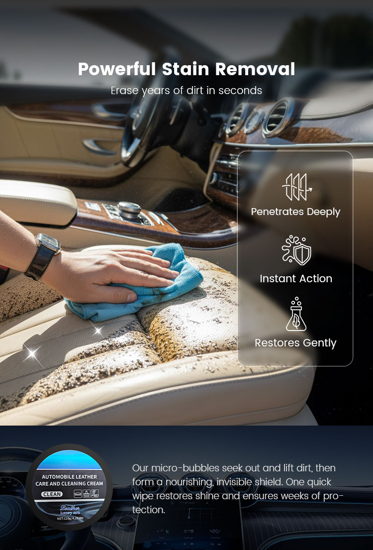 🔥Renew your old car in a second! ✅ Quickly removes oil stains, water stains, and dirt in just 10 seconds! ✨ Forms a protective film.