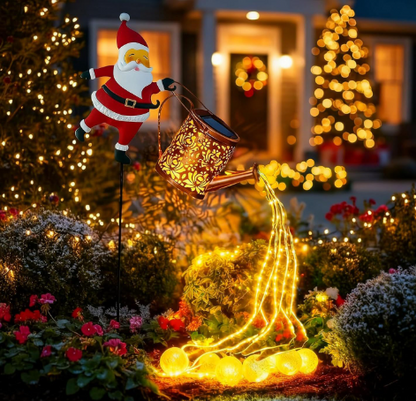 🔥Special Christmas Offer!🎄New Santa Claus Lantern Solar-Powered Light-Up Hollowed-Out Water Bottle