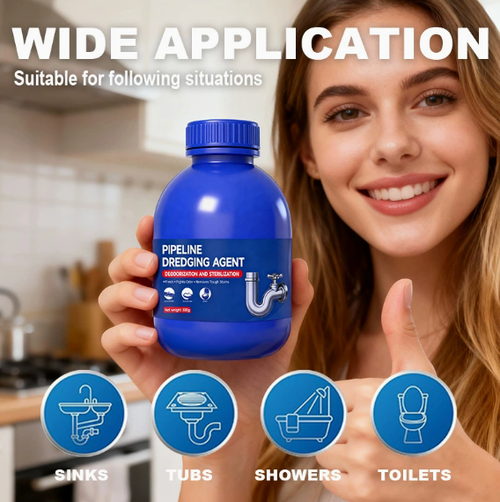 【🫧Antibacterial Deodorizing Drain Cleaner】🍃 Unclogs, disinfects, deodorizes - 🛡️ Non-toxic and odorless - ⏱️ Fast and effective - ✨ Non-corrosive to pipes