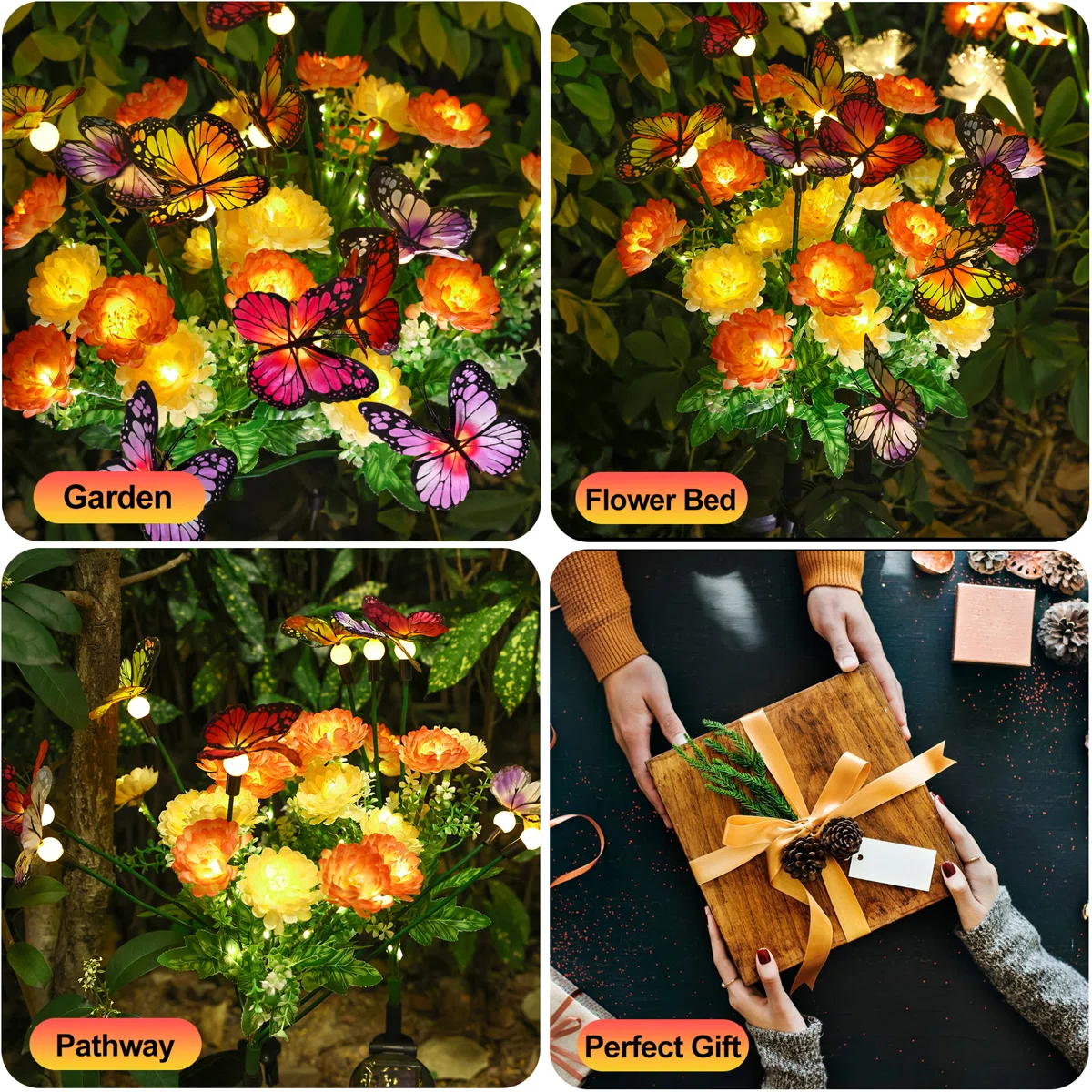 ☀️Nighttime Magic for Your Garden — Outdoor Patio Auto-Glow Solar