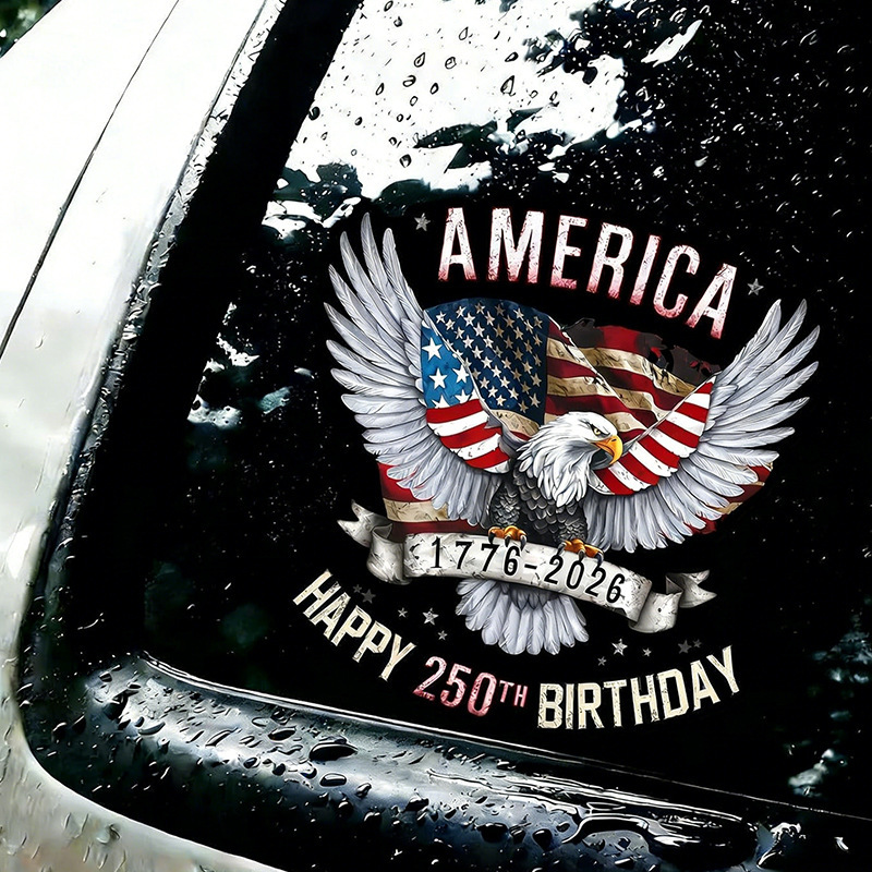 🎇250th Anniversary God Bless America Car Window Decal 1776-2026