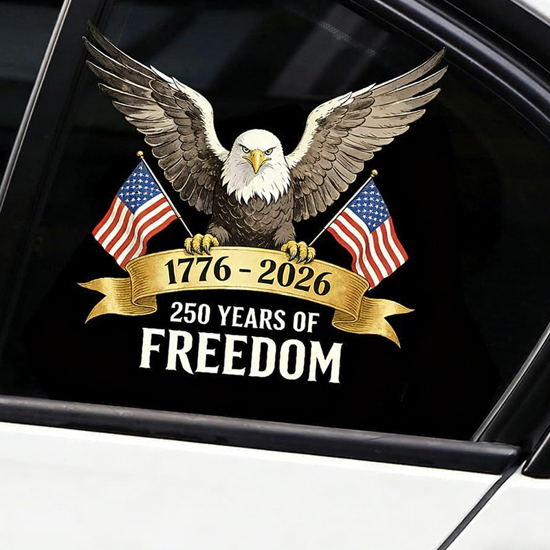 🎇250th Anniversary God Bless America Car Window Decal 1776-2026