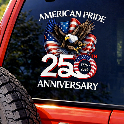 🎇250th Anniversary God Bless America Car Window Decal 1776-2026