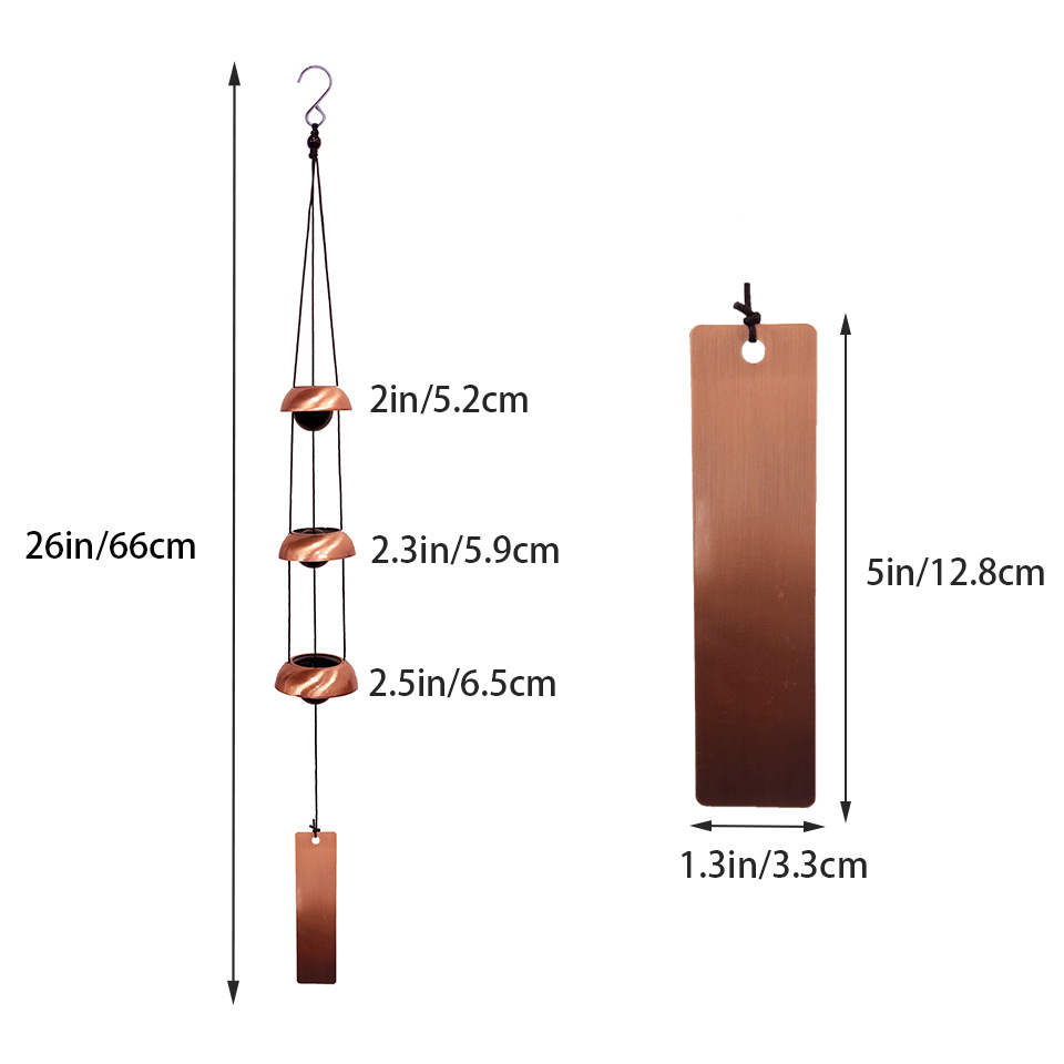 🎁 Special Offers🔔Tube Brass Wind Chimes, Harmonious Quintet Wind Bell for Patio & Garden(35-inch)