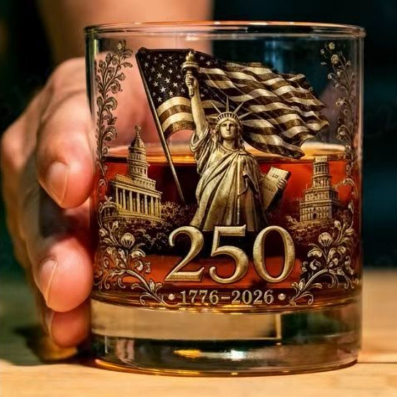 🎆 Raise a Toast to 250 Years! America’s Anniversary Whiskey Glass
