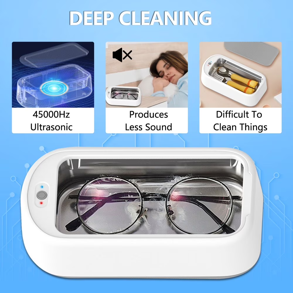 🧼 Effortless Deep Cleaning! Portable Ultrasonic Cleaner for Daily Items