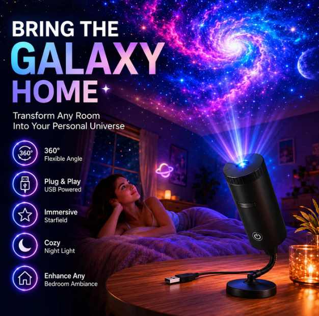 🔥🏆Flash Sale ✨ Plug-and-Play HD Star Projecto: Instantly Transforms into a Romantic Galaxy in 1s with Eye-Safe Protection