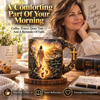 🔥Last Day 50% OFF🔥 Heat-Reveal Faith Mug | You Are Never Alone