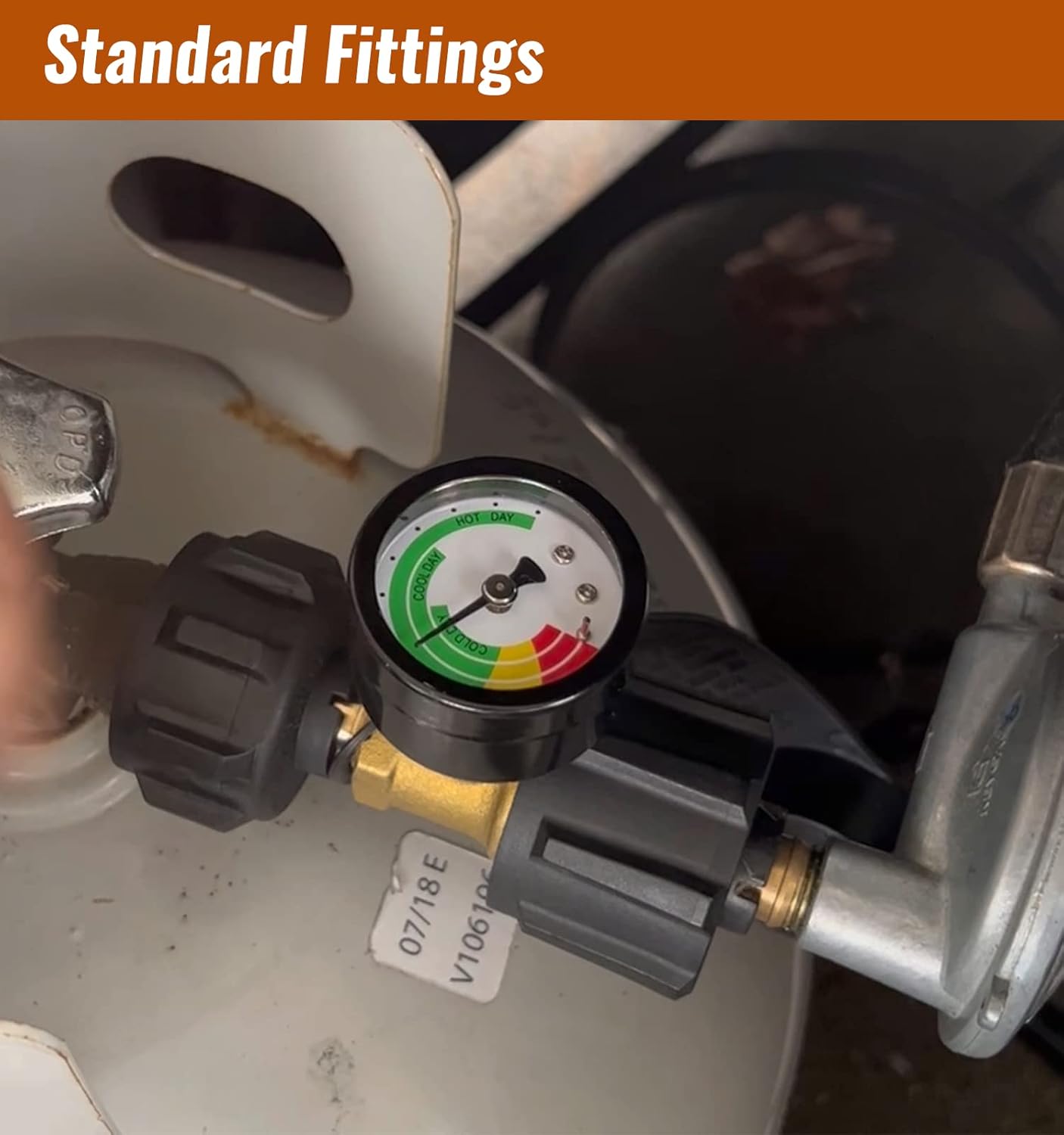 All-in-One Propane Tank Gauge | QCC1 Universal Fit for Grills, RVs & Outdoor Heaters🛻