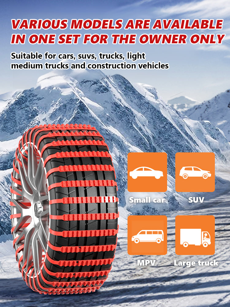 ❄️🚗 Anti-Slip Snow Tire Chains — 🔐Drive Safely on Ice & Snow!