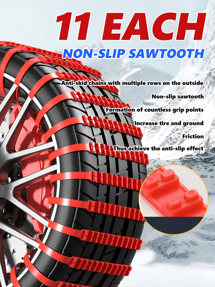 ❄️🚗 Anti-Slip Snow Tire Chains — 🔐Drive Safely on Ice & Snow!