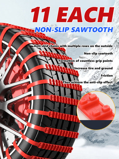 ❄️🚗 Anti-Slip Snow Tire Chains — 🔐Drive Safely on Ice & Snow!