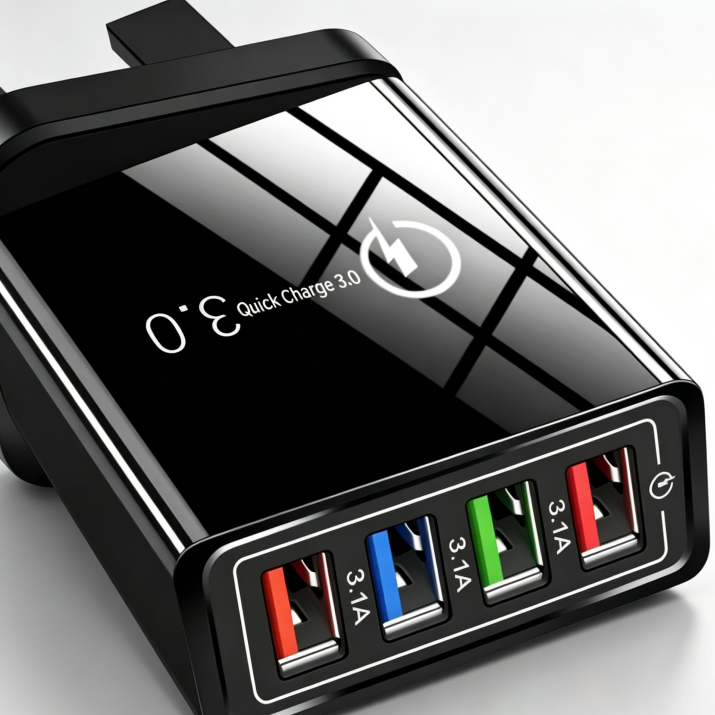 🔌The Charger Big Tech Hates | 4-Port Quick Charge 3.0 + AI Performance Boost