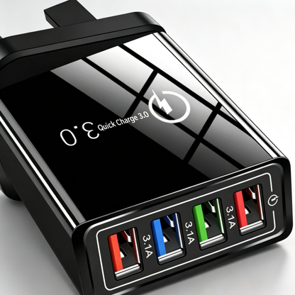 🔌The Charger Big Tech Hates | 4-Port Quick Charge 3.0 + AI Performance Boost