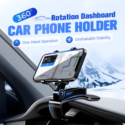 ⏰Limited Deal – 50% OFF! 360° Rotating Dashboard Phone Holder