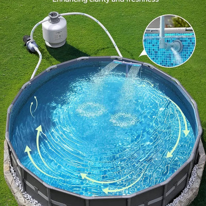 💧نافورة حمام سباحة تعمل بالطاقة الشمسية مع أضواء قوس مزدوج - أضواء نافورة حمام سباحة فوق/تحت الأرض مع جهاز تحكم عن بعد 