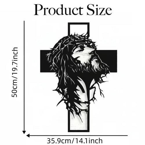 🔥Jesus Cross Iron Sign Christ Wall Art Decor✝️🖼️ Elevate Your Space with Spiritual Elegance 🙌✨