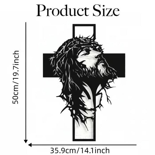 🔥Jesus Cross Iron Sign Christ Wall Art Decor✝️🖼️ Elevate Your Space with Spiritual Elegance 🙌✨