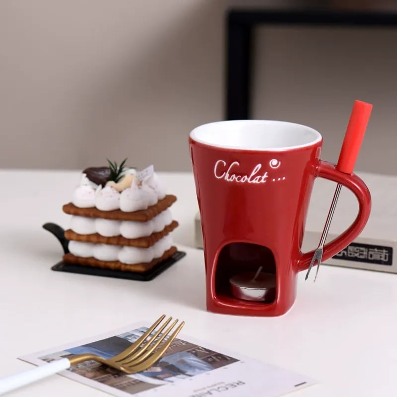 🎁Last Day Promotion 49% OFF🔥🍫 Handmade Chocolate Melting Mug – The Cozy Fondue Experience