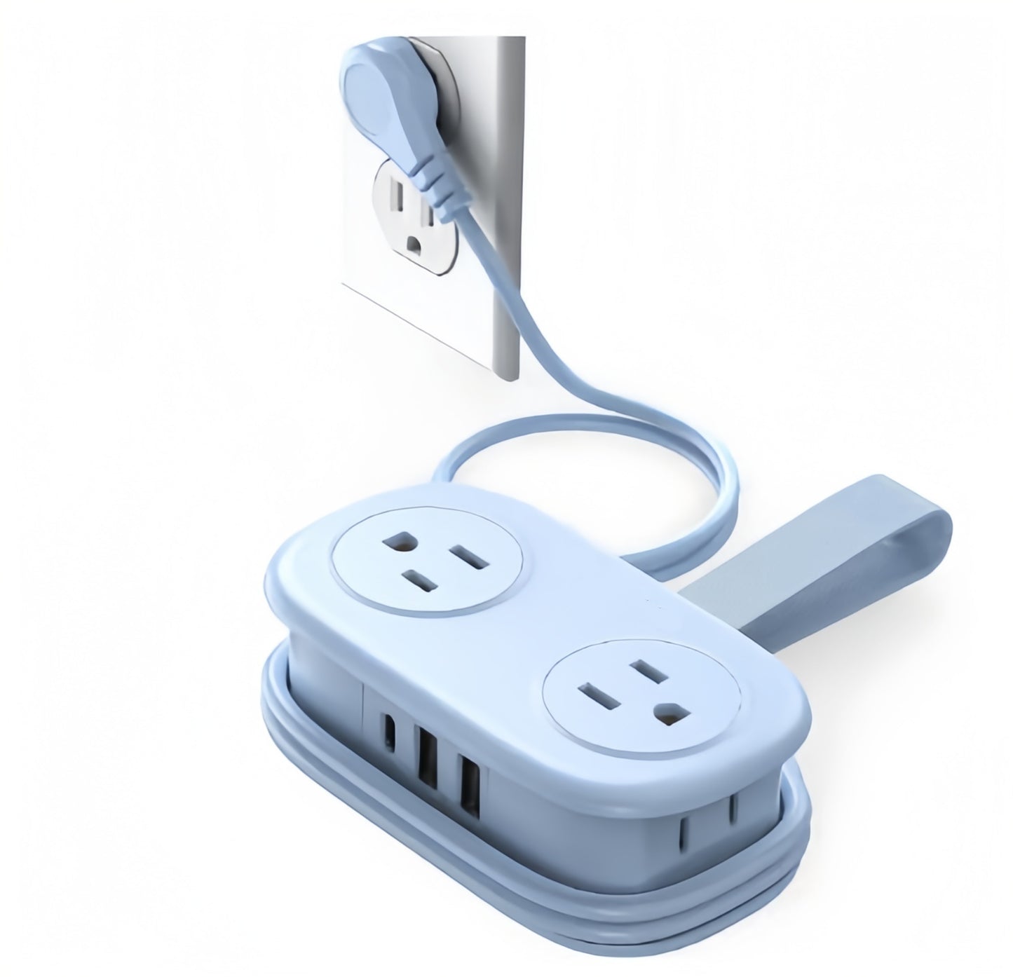 🏆Flash Sale⚡Travel Power Strip, 4 Outlets 3 USB Ports (1 USB C)