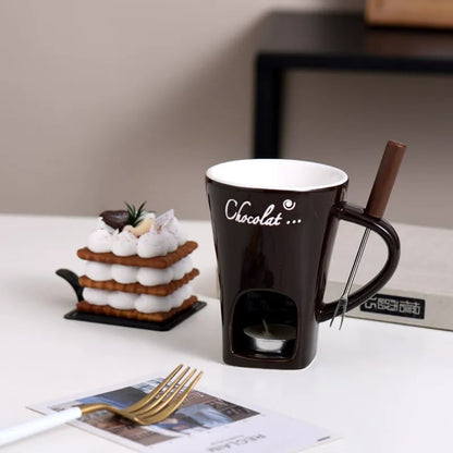 🎁Last Day Promotion 49% OFF🔥🍫 Handmade Chocolate Melting Mug – The Cozy Fondue Experience