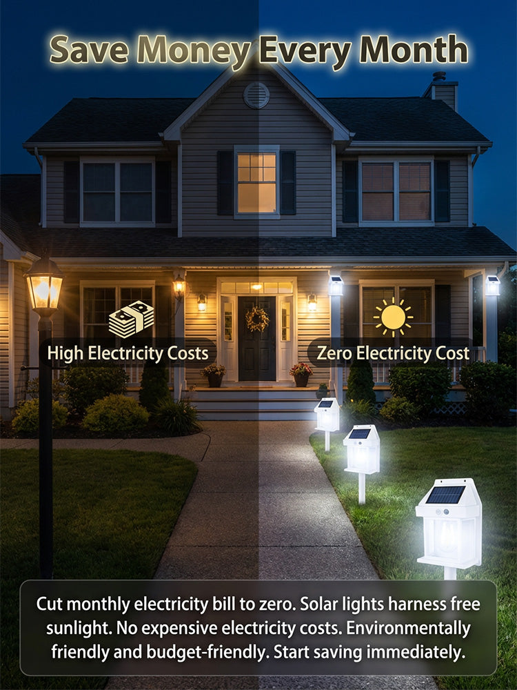 ☀️Your 24/7 "Smart Sentry" – Industrial Security Without the Electric Bill. Solar-powered outdoor LED garden lights