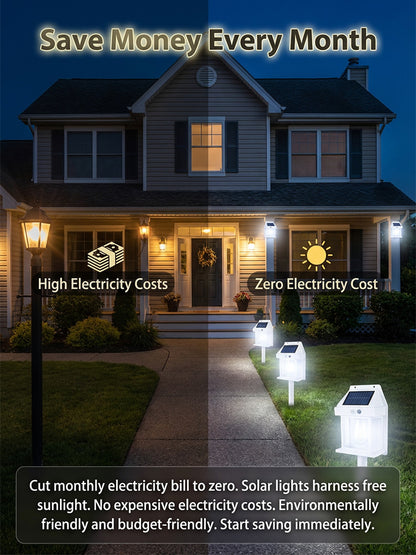 ☀️Your 24/7 "Smart Sentry" – Industrial Security Without the Electric Bill. Solar-powered outdoor LED garden lights